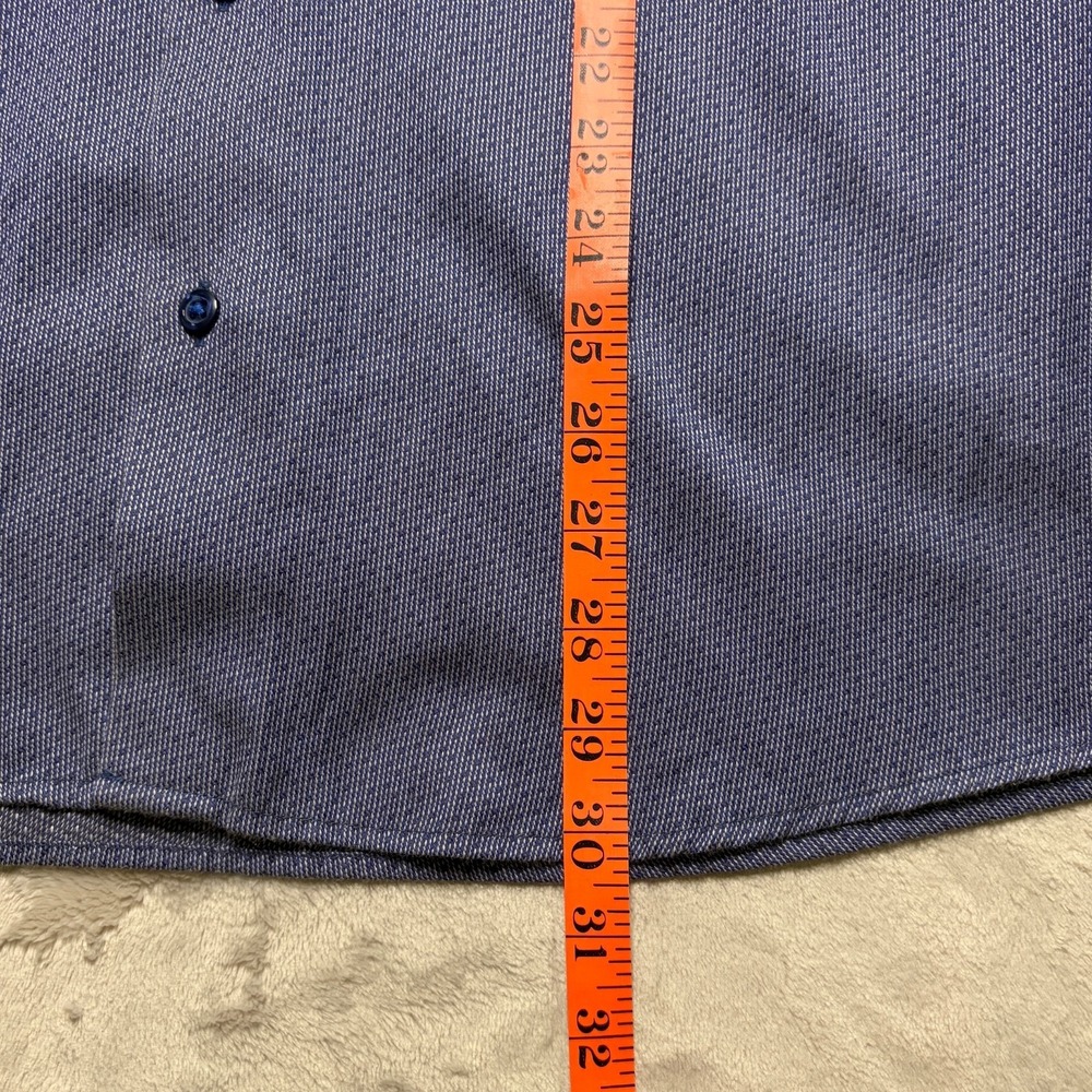 Texas Standard Short Sleeve Button Up Shirt Mens M Blue Geometric Texture Casual - Picture 6 of 7